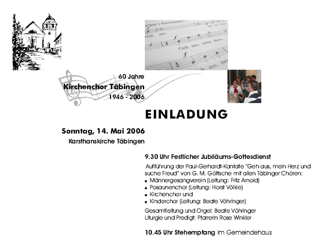 60 Jahre Kirchenchor Täbingen 1946 - 2006